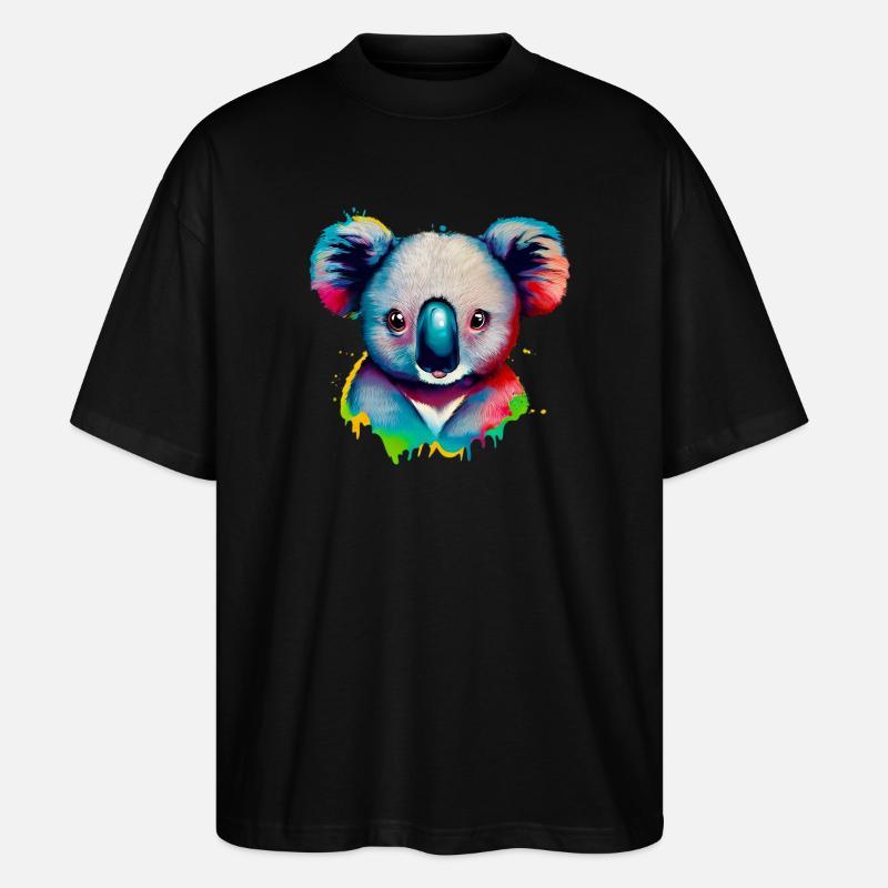 Koala - T-shirt bio Blaster 2.0 coupe oversize Stanley/Stella Unisexe - noir