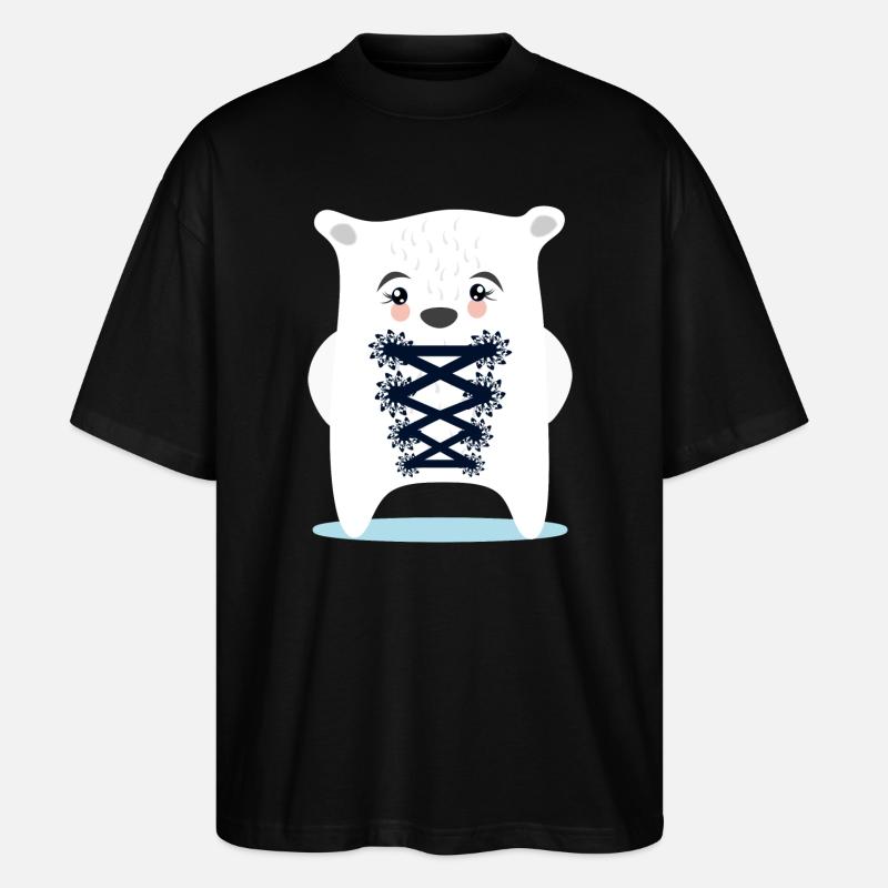 BAYERN EISBÄR TRACHTEN ERSATZ DIRNDL - T-shirt bio Blaster 2.0 coupe oversize Stanley/Stella Unisexe - noir
