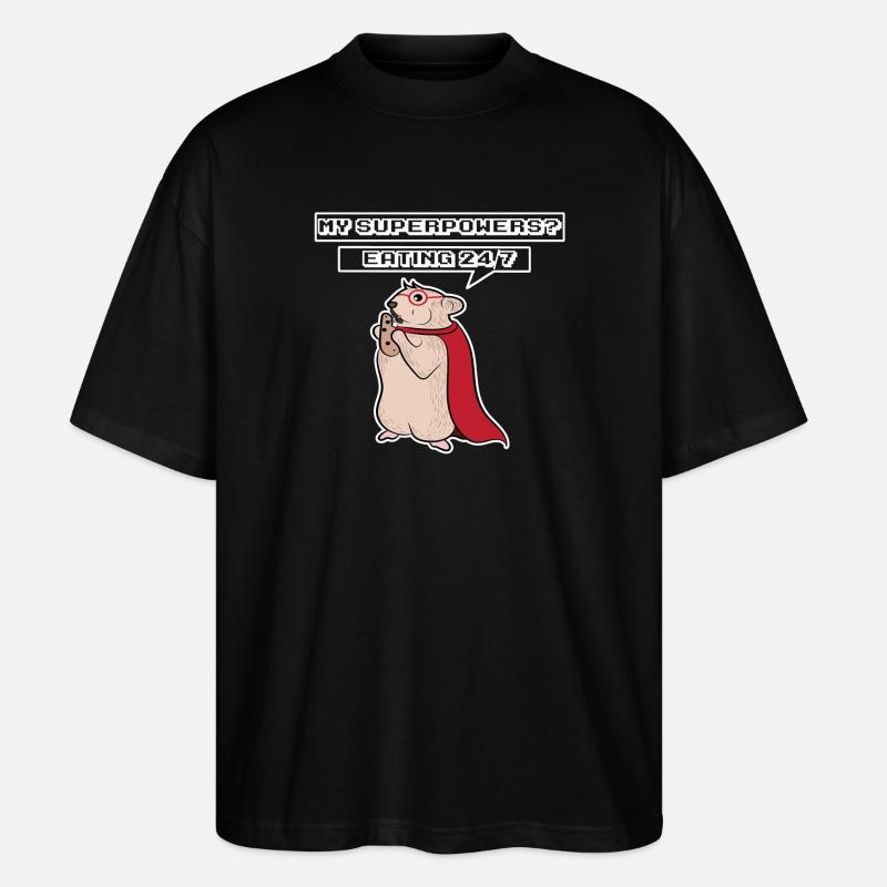 Maus Statement Haustiere Heimtier Statement - Stanley/Stella Oversized Unisex Bio T-Shirt Blaster 2.0 - Schwarz