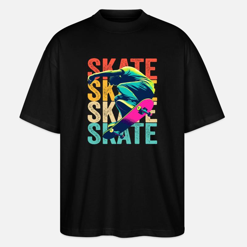 Skateboarding Schlittschuh - Stanley/Stella Oversized Unisex Bio T-Shirt Blaster 2.0 - Schwarz