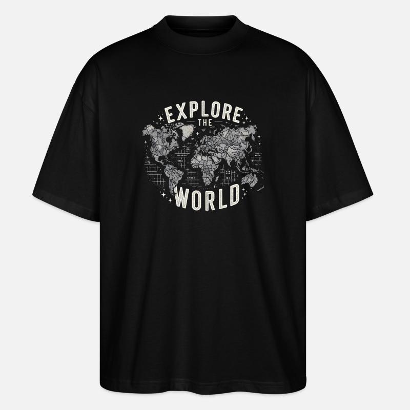 Explore the World - Stanley/Stella Oversized Unisex Organic T-shirt Blaster 2.0 - black