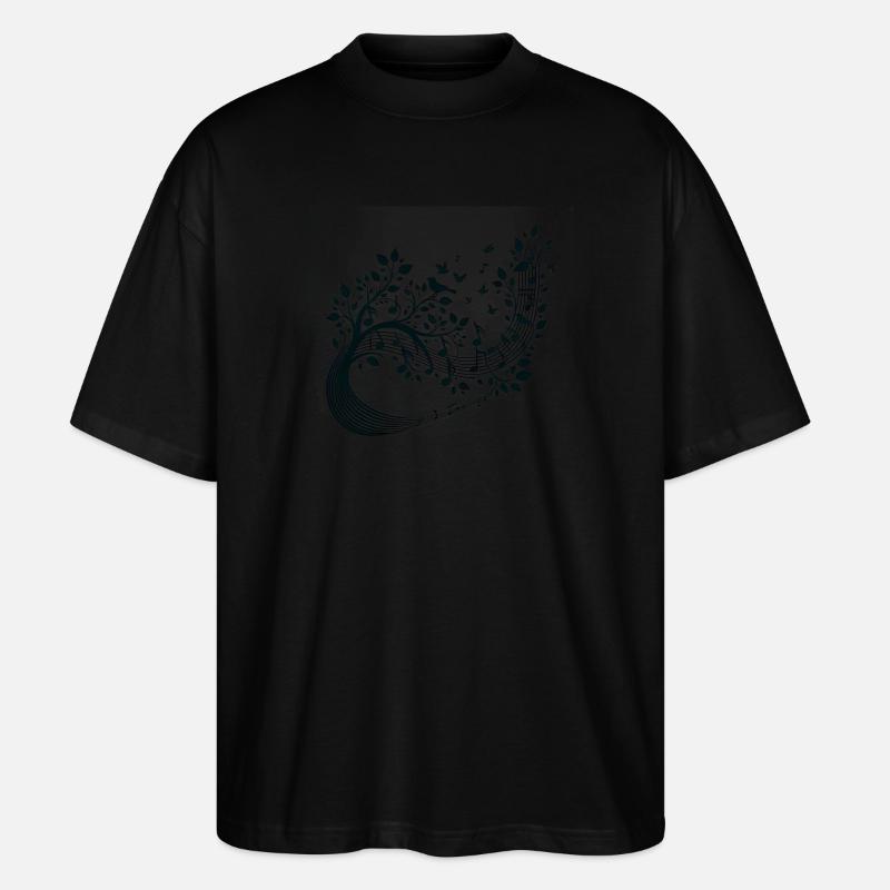 Harmonie de la nature - T-shirt bio Blaster 2.0 coupe oversize Stanley/Stella Unisexe - noir