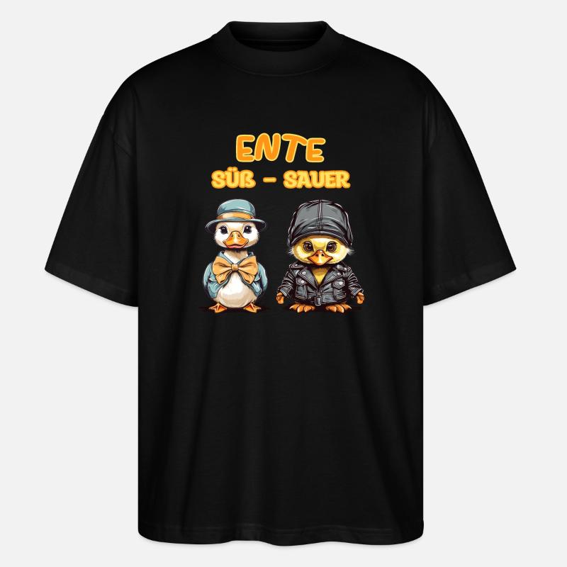 Ente Süß - Sauer - Stanley/Stella Oversized Unisex Bio T-Shirt Blaster 2.0 - Schwarz