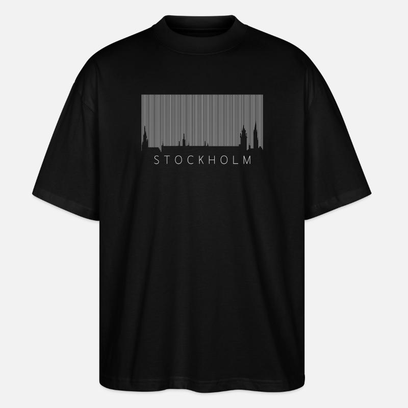 Stockholm Barcode - Stanley/Stella Oversized Unisex Bio T-Shirt Blaster 2.0 - Schwarz