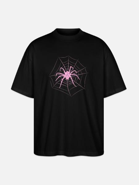 Spider in the web Halloween - Stanley/Stella Oversized Unisex Organic T-shirt Blaster 2.0 - black