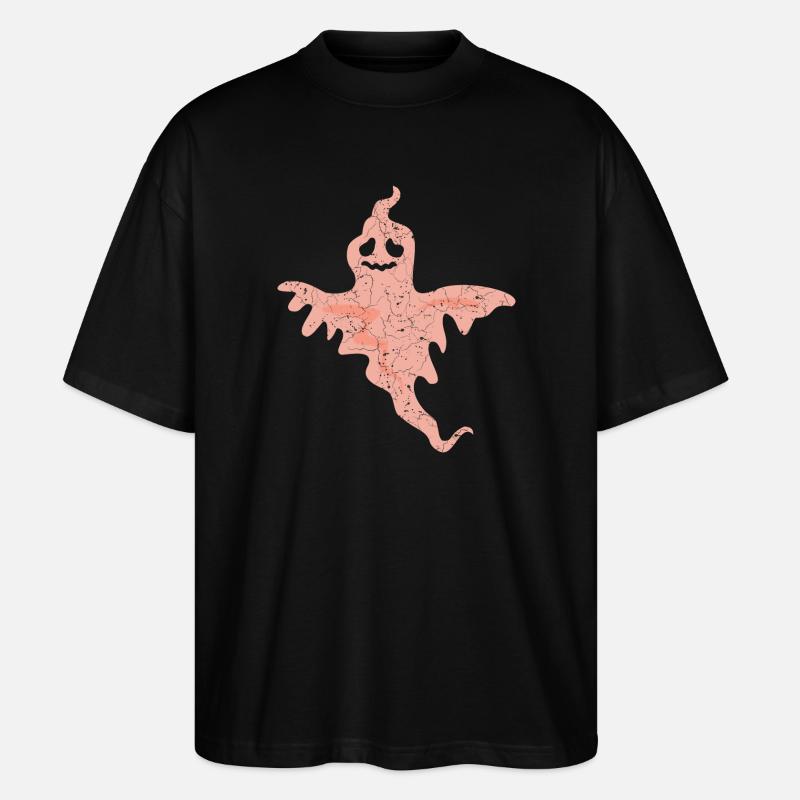 Fantôme d’Halloween - T-shirt bio Blaster 2.0 coupe oversize Stanley/Stella Unisexe - noir
