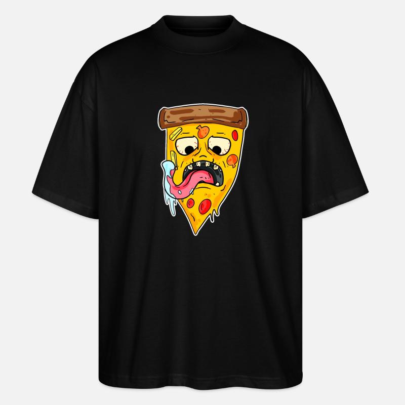 Monstre de pizza - T-shirt bio Blaster 2.0 coupe oversize Stanley/Stella Unisexe - noir