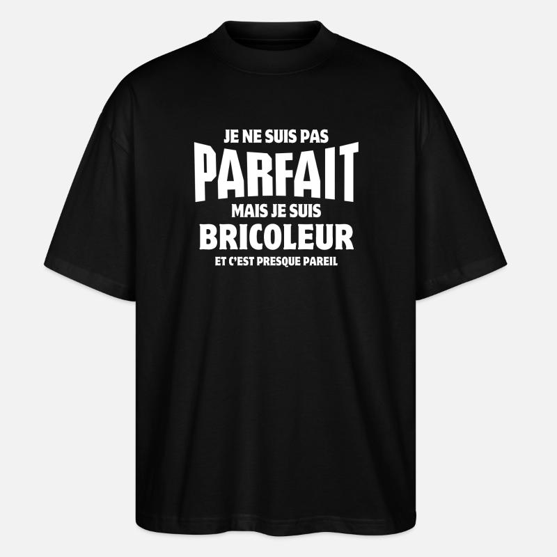 bricoleur, bricolage, bricoler - T-shirt bio Blaster 2.0 coupe oversize Stanley/Stella Unisexe - noir