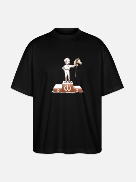 Hobby Horsing Siegerpodest - Stanley/Stella Oversized Unisex Bio T-Shirt Blaster 2.0 - Schwarz