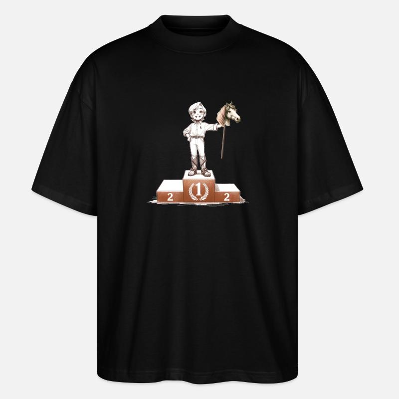 Hobby Horsing Siegerpodest - Stanley/Stella Oversized Unisex Bio T-Shirt Blaster 2.0 - Schwarz