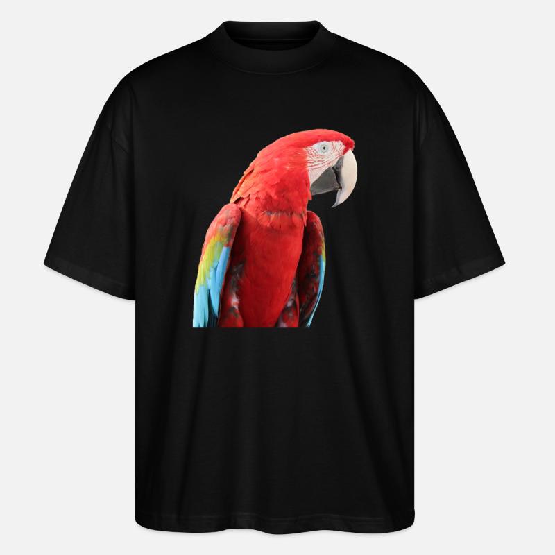 Papageien Vogel T-shirt Geschenk - Stanley/Stella Oversized Unisex Bio T-Shirt Blaster 2.0 - Schwarz