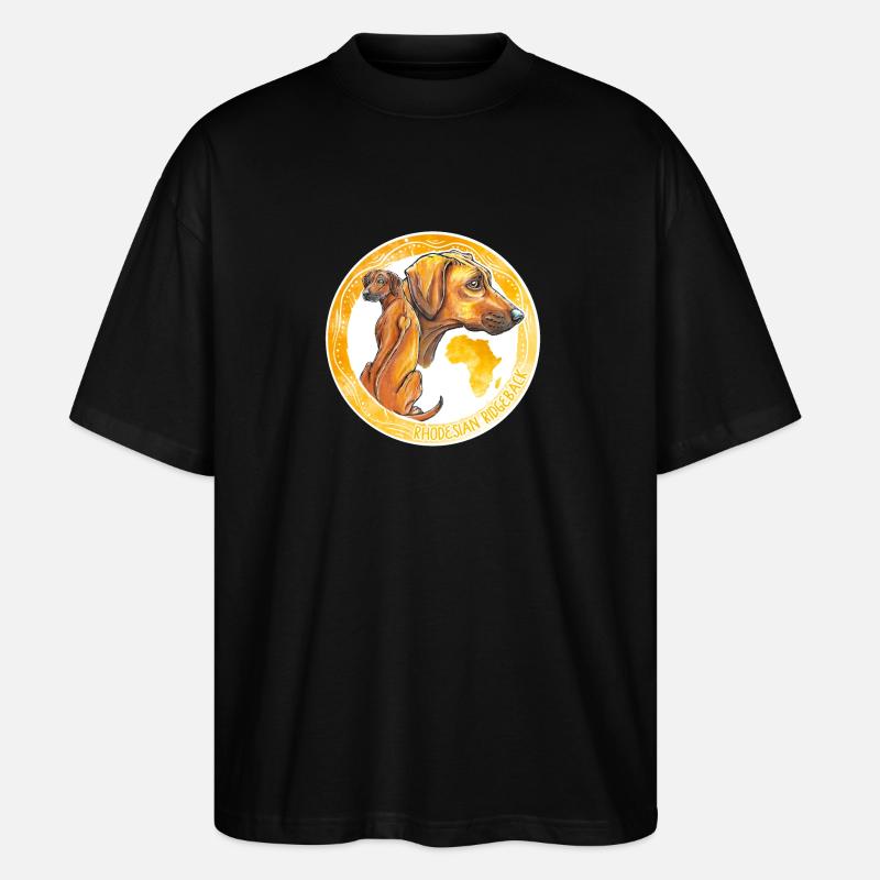 Rhodesian Ridgeback - Stanley/Stella Oversized Unisex Organic T-shirt Blaster 2.0 - black
