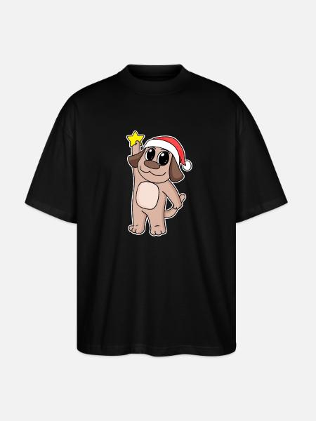 Chien Noël - T-shirt bio Blaster 2.0 coupe oversize Stanley/Stella Unisexe - noir