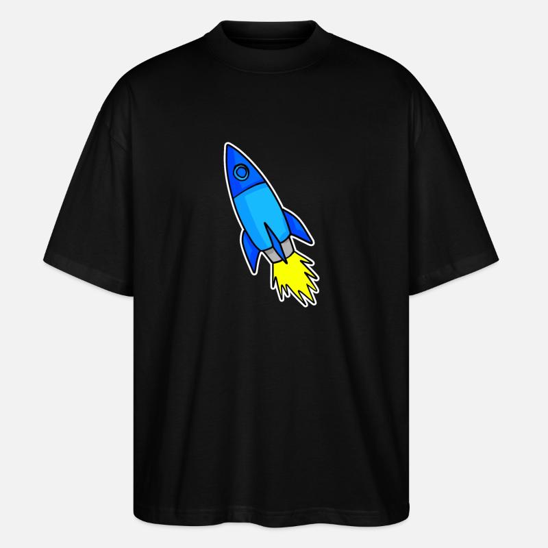 Blue Rocket - Stanley/Stella Oversized Unisex Organic T-shirt Blaster 2.0 - black