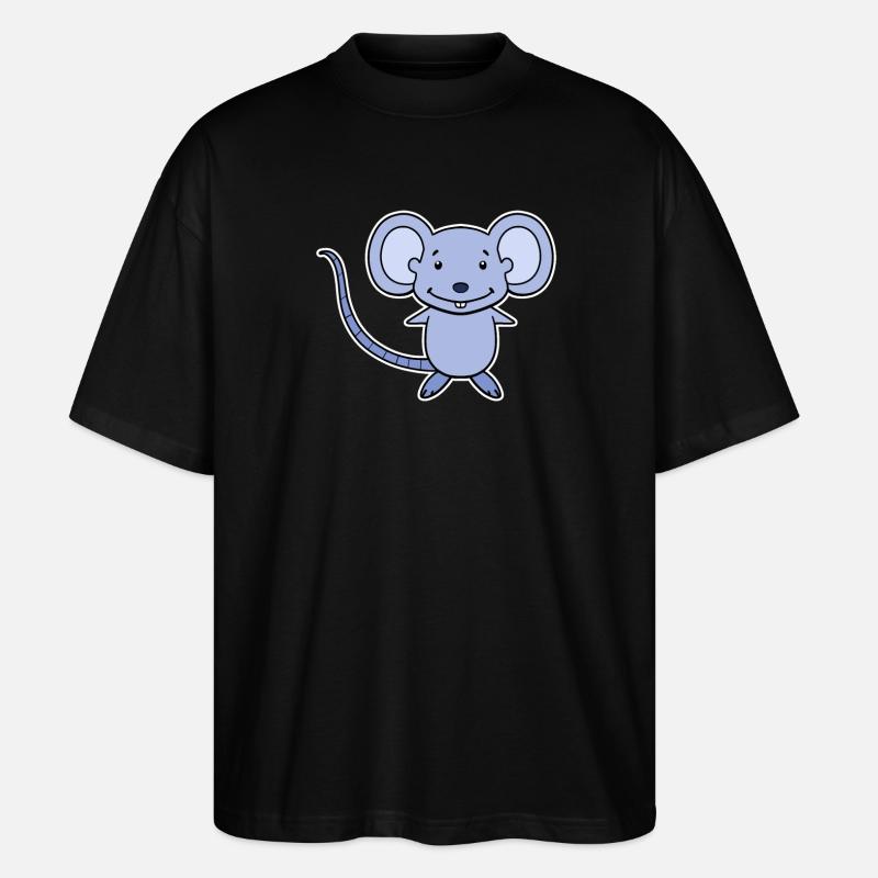 Dessin animé de souris - T-shirt bio Blaster 2.0 coupe oversize Stanley/Stella Unisexe - noir