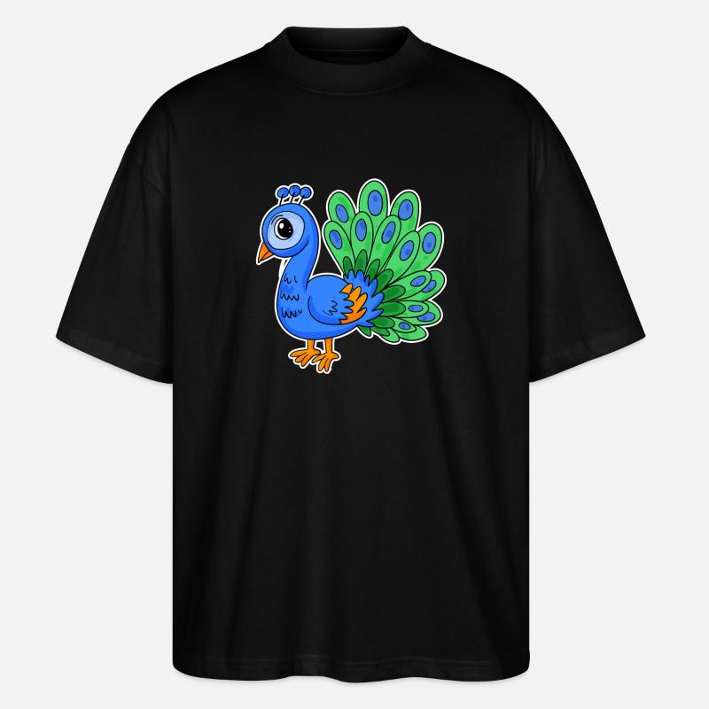 Peacock - Stanley/Stella Oversized Unisex Organic T-shirt Blaster 2.0 - black