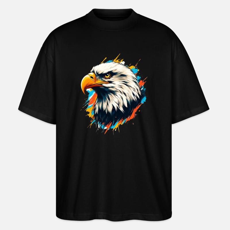 Weißkopfseeadler - Stanley/Stella Oversized Unisex Bio T-Shirt Blaster 2.0 - Schwarz