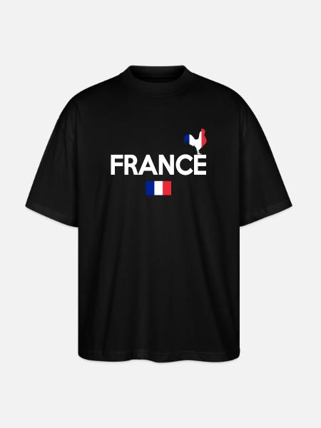 FRANKREICH - Stanley/Stella Oversized Unisex Bio T-Shirt Blaster 2.0 - Schwarz
