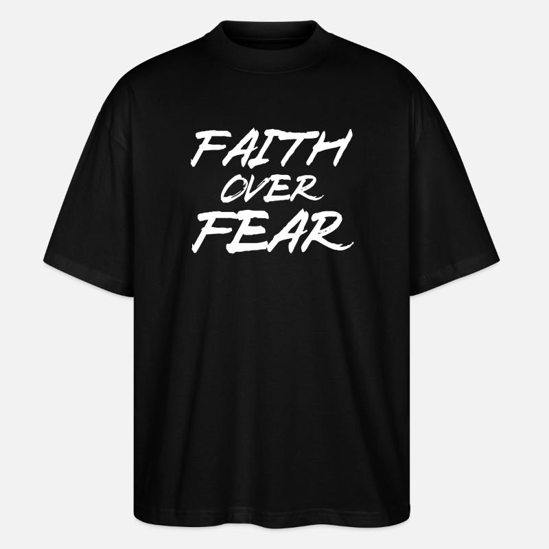 La foi plutôt que la peur - T-shirt bio Blaster 2.0 coupe oversize Stanley/Stella Unisexe - noir