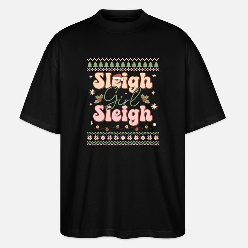 Hässlicher Weihnachtspullover - Stanley/Stella Oversized Unisex Bio T-Shirt Blaster 2.0 - Schwarz