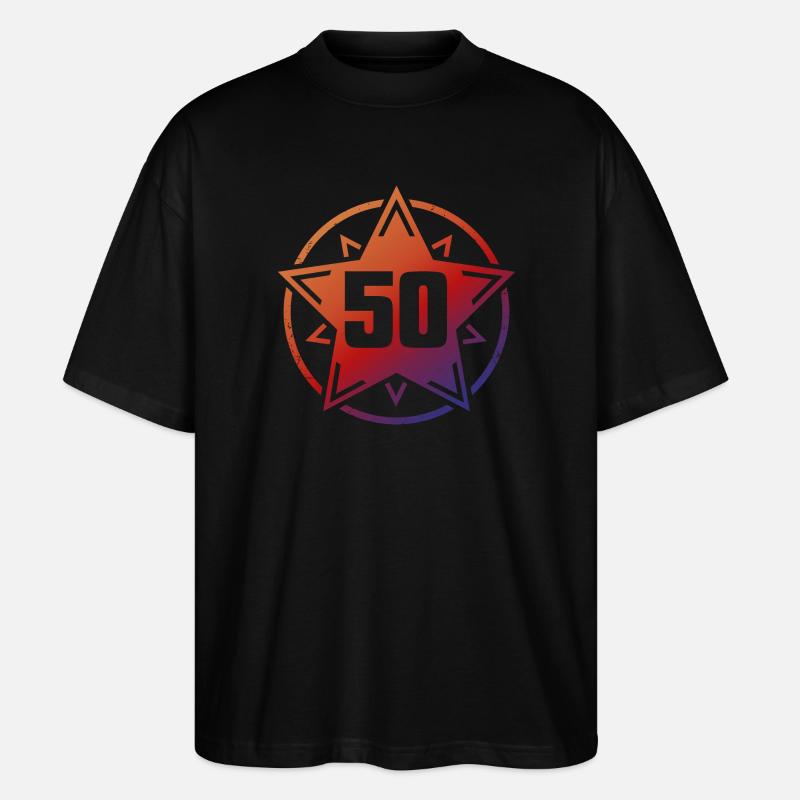 Super Star 50 - Stanley/Stella Oversized Unisex Bio T-Shirt Blaster 2.0 - Schwarz