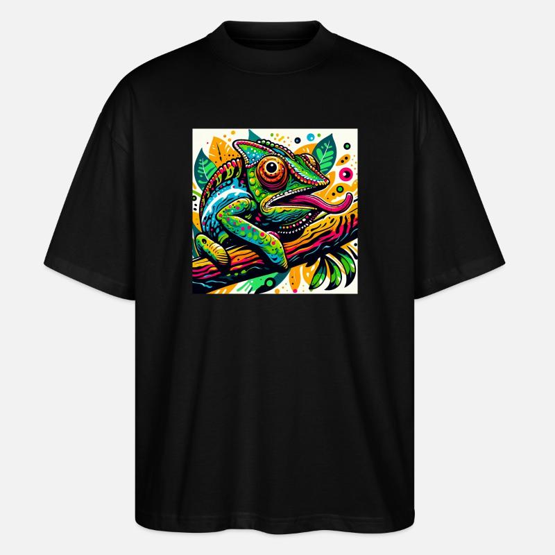 Caméléon - T-shirt bio Blaster 2.0 coupe oversize Stanley/Stella Unisexe - noir