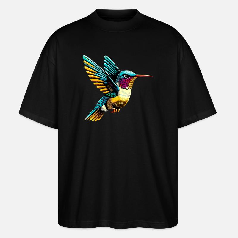 Hummingbird - Stanley/Stella Oversized Unisex Organic T-shirt Blaster 2.0 - black