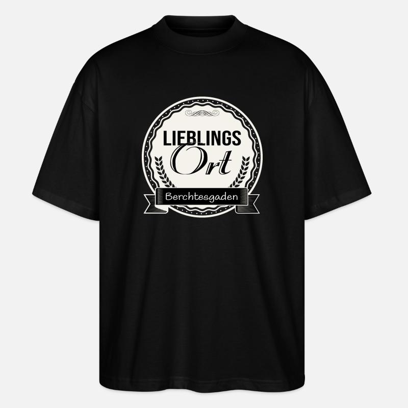 Lieblingsort Berchtesgaden - Stanley/Stella Oversized Unisex Bio T-Shirt Blaster 2.0 - Schwarz