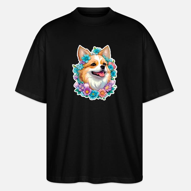 Pomeranian Zwergspitz - Stanley/Stella Oversized Unisex Bio T-Shirt Blaster 2.0 - Schwarz