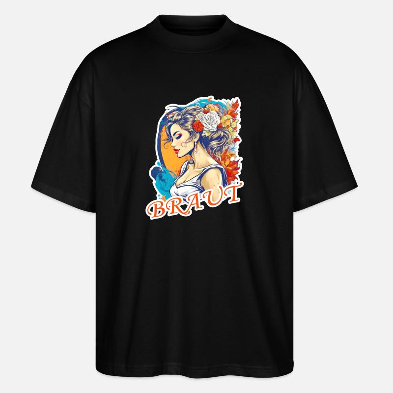 Braut - Stanley/Stella Oversized Unisex Bio T-Shirt Blaster 2.0 - Schwarz