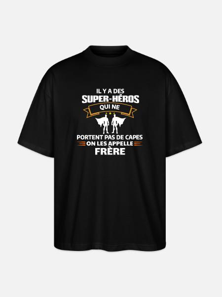 Super-Héros Frère Sans Cape - T-shirt bio Blaster 2.0 coupe oversize Stanley/Stella Unisexe - noir