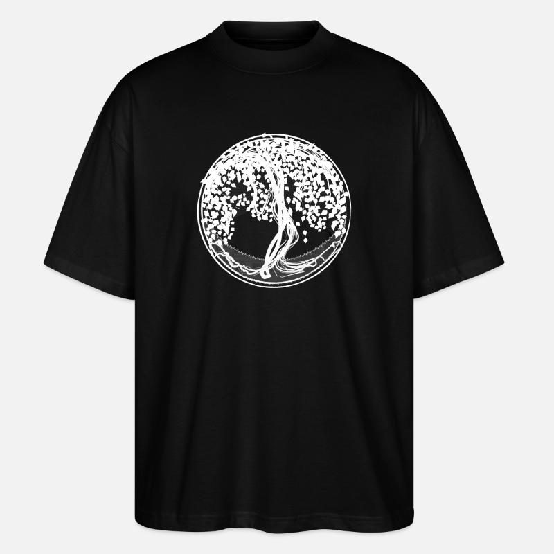 Kreisbaum Silhouetten - Stanley/Stella Oversized Unisex Bio T-Shirt Blaster 2.0 - Schwarz