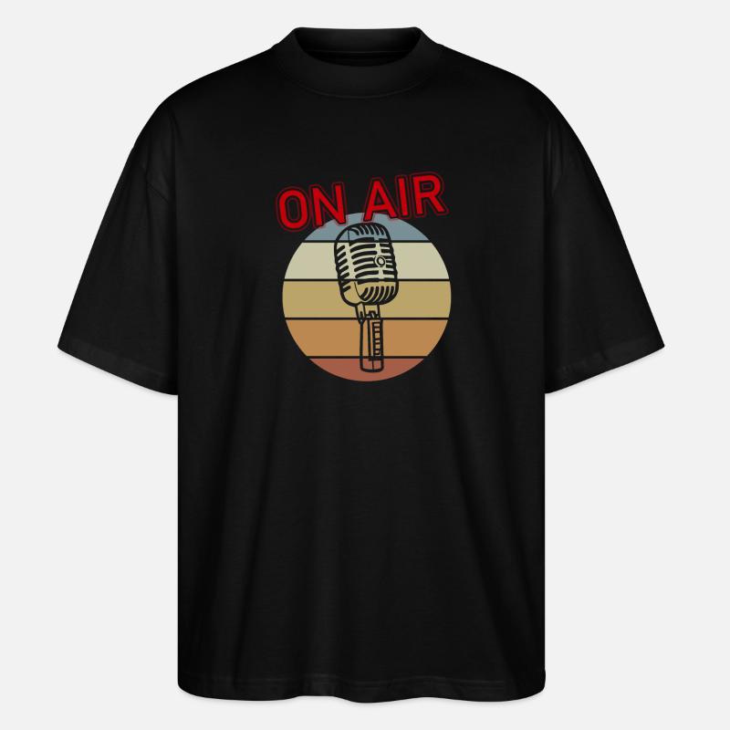 Microphone on air - Stanley/Stella Oversized Unisex Bio T-Shirt Blaster 2.0 - Schwarz