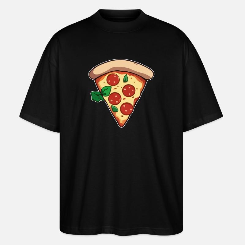 Pizza - Stanley/Stella Oversized Unisex Bio T-Shirt Blaster 2.0 - Schwarz