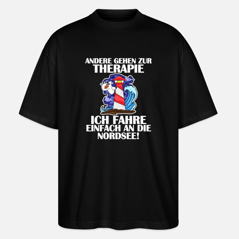 Nordsee Spruch - Stanley/Stella Oversized Unisex Bio T-Shirt Blaster 2.0 - Schwarz
