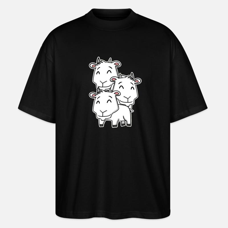 Motif de chèvre - T-shirt bio Blaster 2.0 coupe oversize Stanley/Stella Unisexe - noir