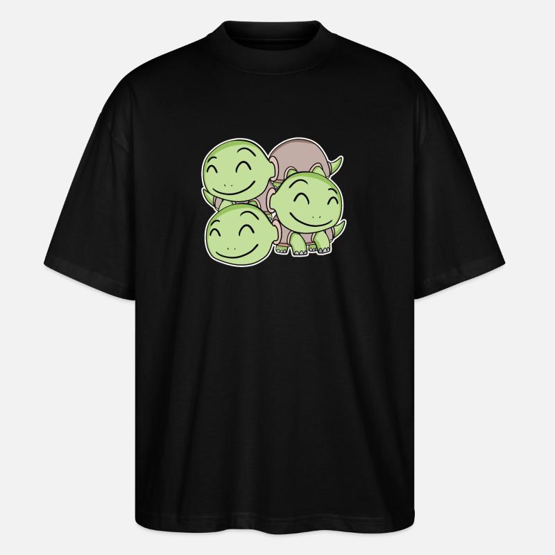 Turtle Motif - Stanley/Stella Oversized Unisex Organic T-shirt Blaster 2.0 - black