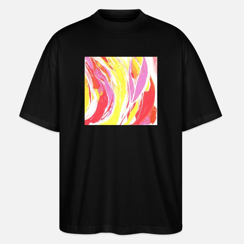 Posa gelb - Stanley/Stella Oversized Unisex Bio T-Shirt Blaster 2.0 - Schwarz