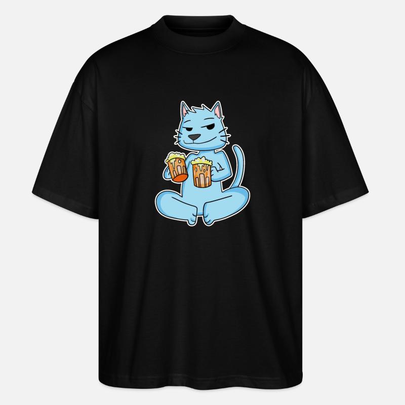 Chat à la bière - T-shirt bio Blaster 2.0 coupe oversize Stanley/Stella Unisexe - noir