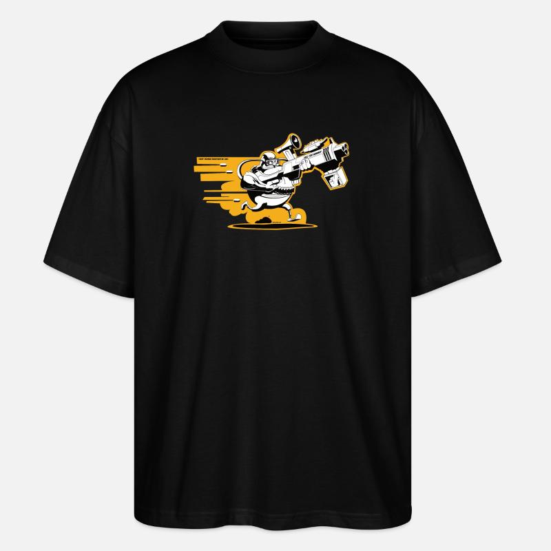 Ego-Shooter - Stanley/Stella Oversized Unisex Bio T-Shirt Blaster 2.0 - Schwarz