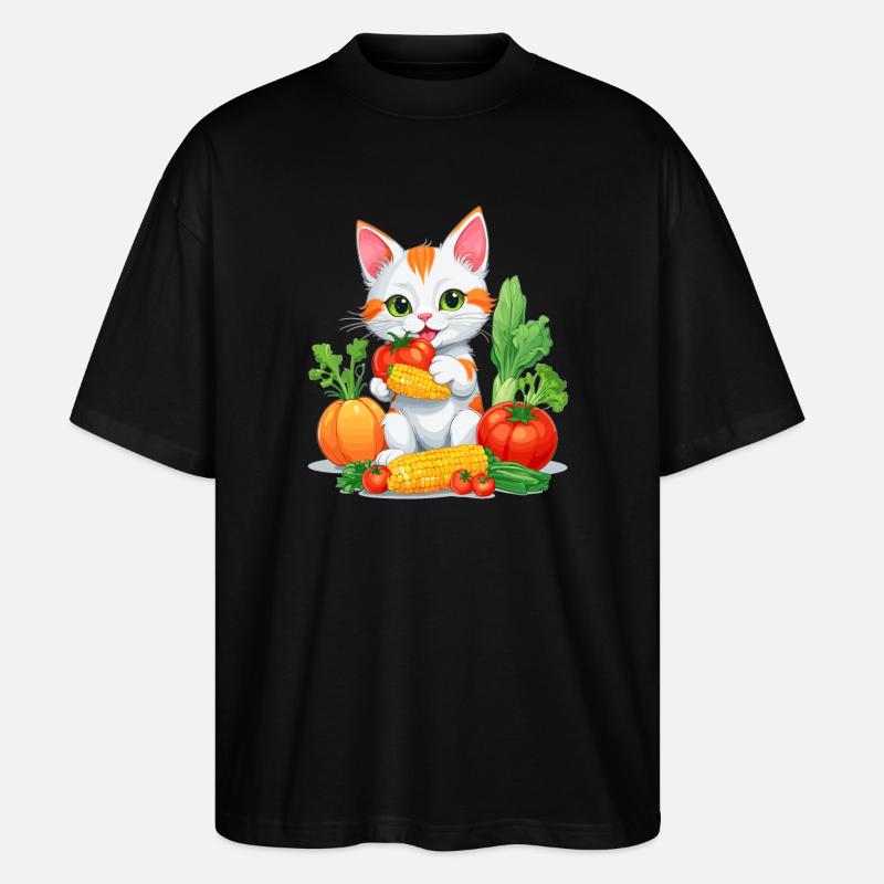 Bio Katze - Stanley/Stella Oversized Unisex Bio T-Shirt Blaster 2.0 - Schwarz