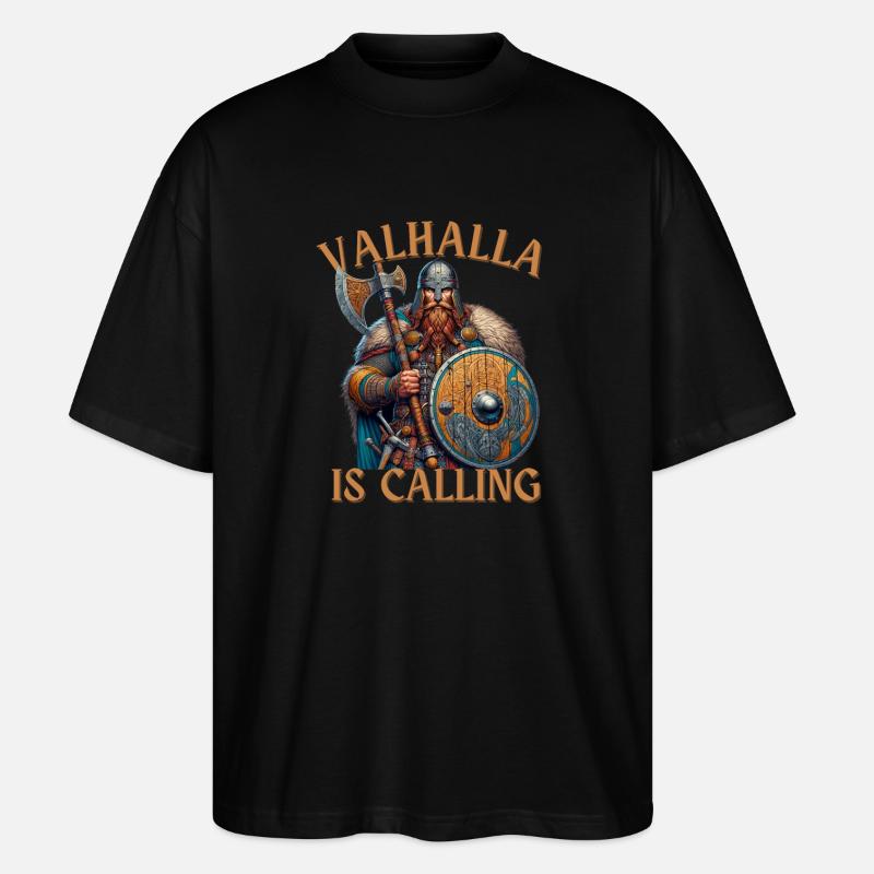 Valhalla is Calling - Stanley/Stella Oversized Unisex Bio T-Shirt Blaster 2.0 - Schwarz