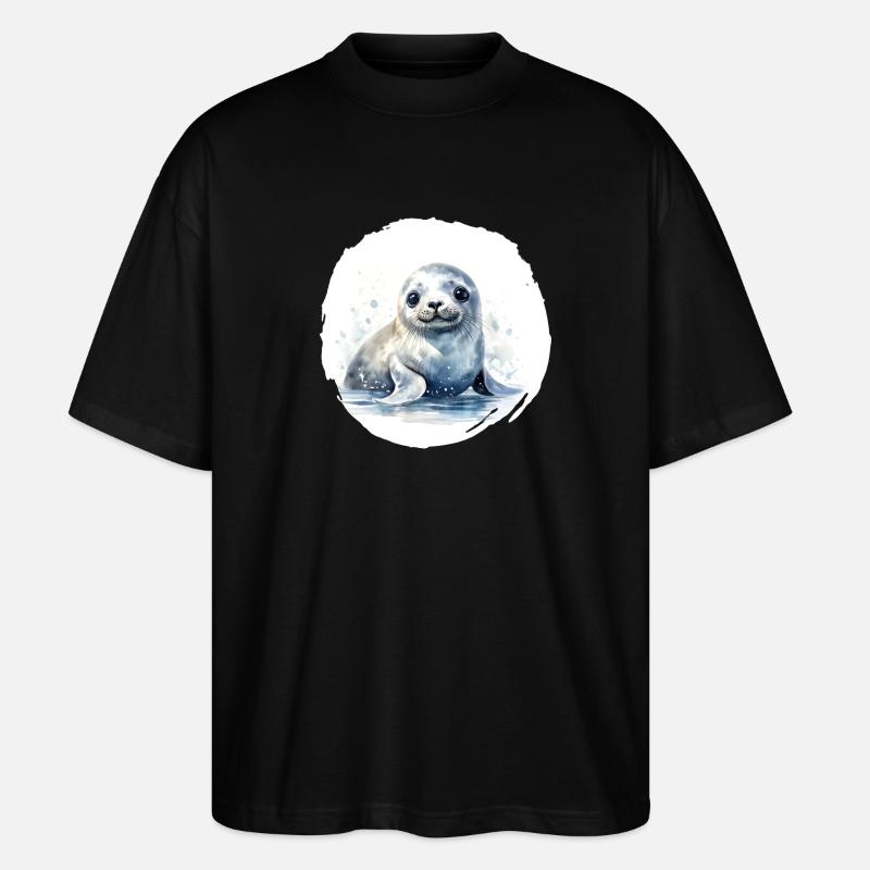 Robbe Aquarell - Stanley/Stella Oversized Unisex Bio T-Shirt Blaster 2.0 - Schwarz