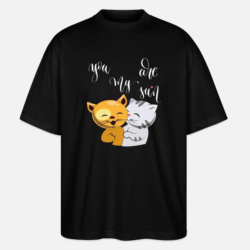 Chats, vous êtes mon Soleil - T-shirt bio Blaster 2.0 coupe oversize Stanley/Stella Unisexe - noir