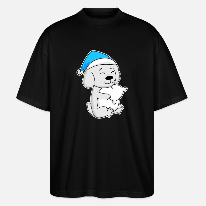 Maltais, Dormir, Fatigue, Chien - T-shirt bio Blaster 2.0 coupe oversize Stanley/Stella Unisexe - noir