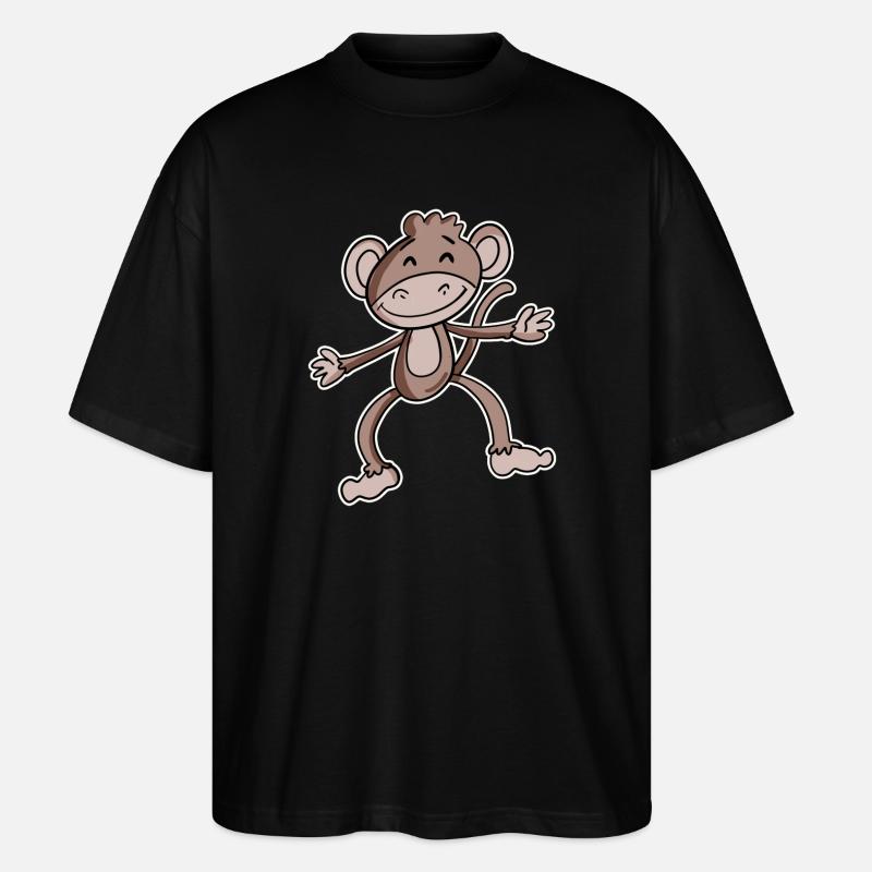 Monkey - Stanley/Stella Oversized Unisex Organic T-shirt Blaster 2.0 - black