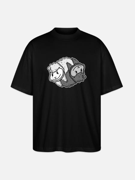 Yin Yang Alpaca - Stanley/Stella Oversized Unisex Organic T-shirt Blaster 2.0 - black