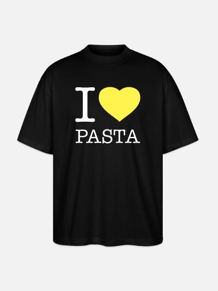 I LOVE PASTA - Stanley/Stella Oversized Unisex Bio T-Shirt Blaster 2.0 - Schwarz
