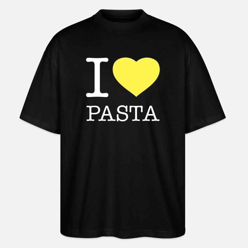 J’ADORE LES PÂTES - T-shirt bio Blaster 2.0 coupe oversize Stanley/Stella Unisexe - noir