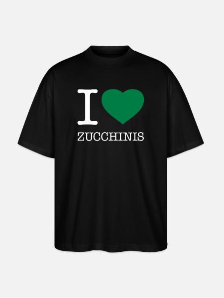 I LOVE ZUCCHINIS - Stanley/Stella Oversized Unisex Organic T-shirt Blaster 2.0 - black
